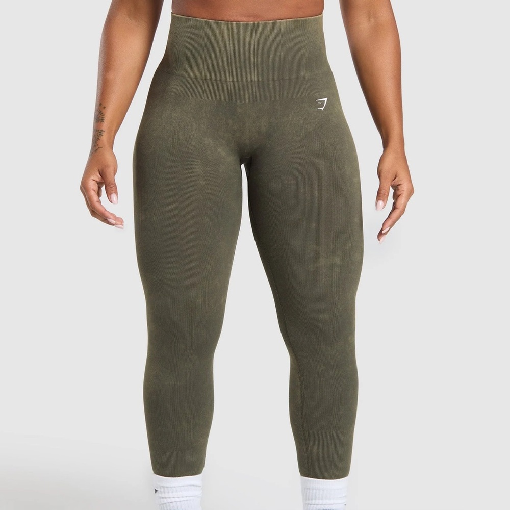 Gymshark Olive Green High-Waist Seamless Leggings